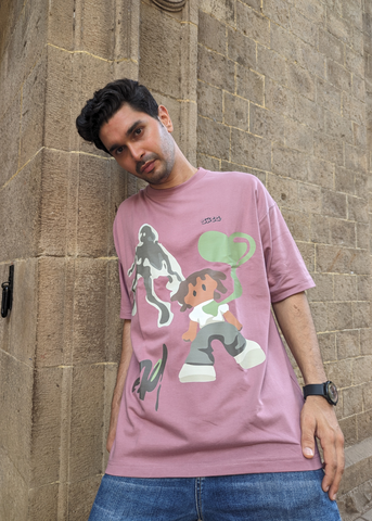 End Pink Mauve Unisex Oversized T-shirt