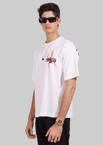 Reckless White Unisex Oversized T-shirt