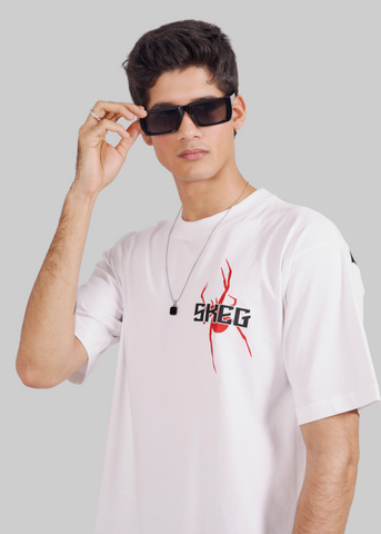 Reckless White Unisex Oversized T-shirt