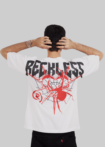 Reckless White Unisex Oversized T-shirt