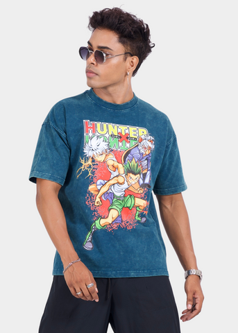 Hunter X Hunter Acid Wash Unisex Oversized T-shirt