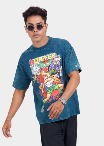Hunter X Hunter Acid Wash Unisex Oversized T-shirt