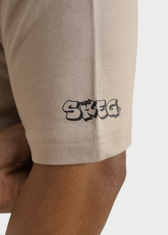 Spider Web Beige Unisex Oversized T-shirt