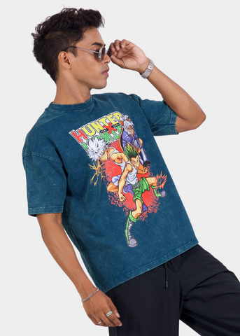 Hunter X Hunter Acid Wash Unisex Oversized T-shirt