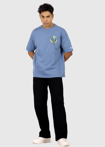 Panther Pastel Blue Unisex Oversized T-shirt