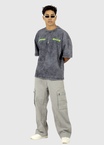 Danger Acid Wash Unisex Oversized T-shirt