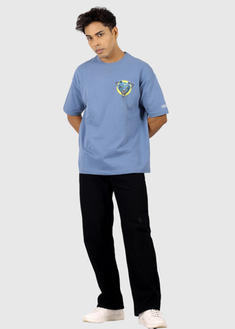 Panther Pastel Blue Unisex Oversized T-shirt