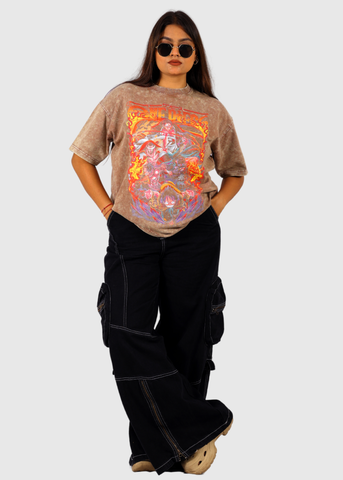 Luffy One Piece Acid Wash Unisex Oversized T-shirt