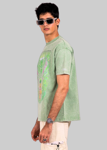 Zoro One Piece Acid Wash Unisex Oversized T-shirt