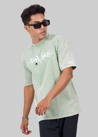 Savage Green Acid Wash Unisex Oversized T-shirt