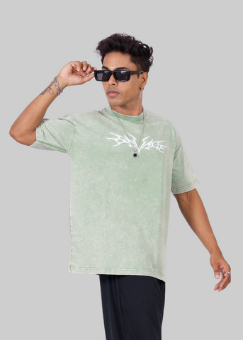 Savage Green Acid Wash Unisex Oversized T-shirt