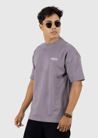Grey Solid Unisex Oversized T-shirts