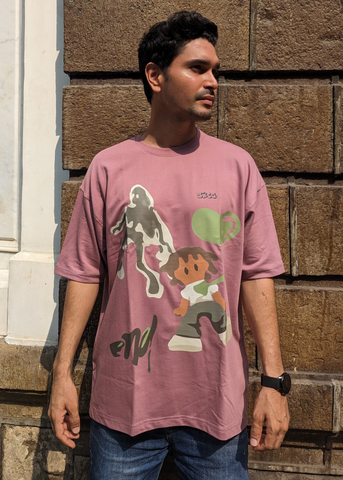 End Pink Mauve Unisex Oversized T-shirt