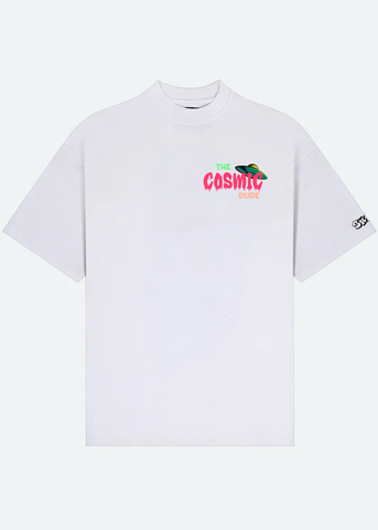 The Cosmic Dude White Unisex Oversized T-shirt